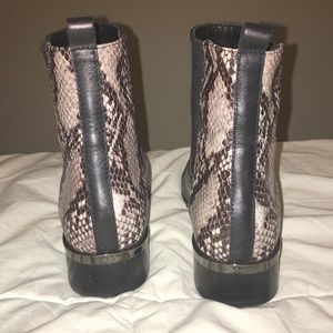 Ivanka Trump Eday black snack print booties